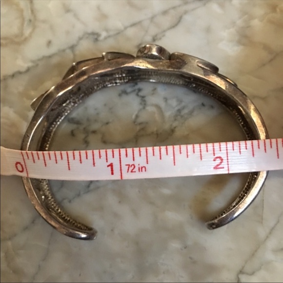 Vintage Opal sterling silver cuff - Picture 3 of 9